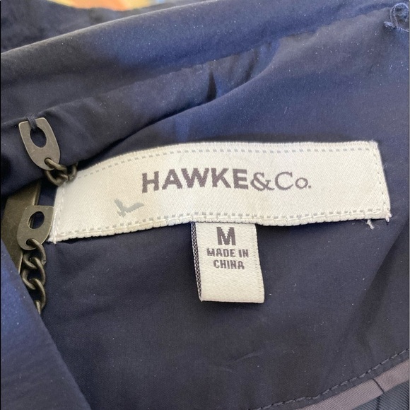 𝅺hawke & Co Solid Navy Blue Lightweight/Zip Front / Windbreaker Jacket . M - Picture 11 of 12